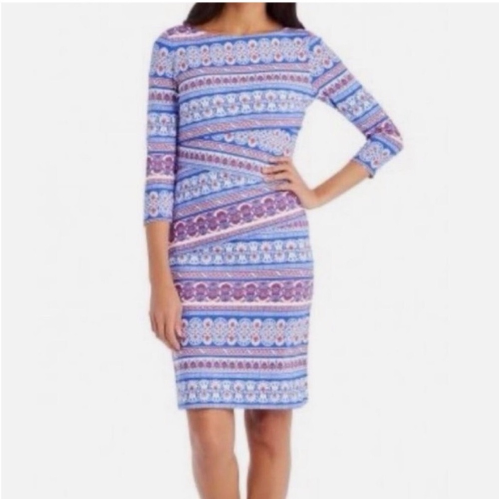J. Mclaughlin CATALINA CLOTH Nicola Tiered Printed Dress, size medium